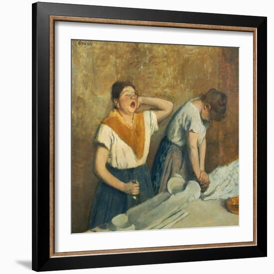 The Laundry Workers (The Ironing), circa 1874-76-Edgar Degas-Framed Giclee Print