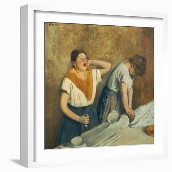 The Laundry Workers (The Ironing), circa 1874-76-Edgar Degas-Framed Giclee Print