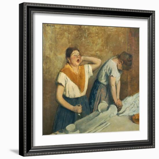 The Laundry Workers (The Ironing), circa 1874-76-Edgar Degas-Framed Giclee Print