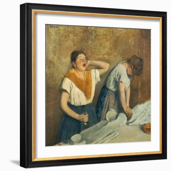 The Laundry Workers (The Ironing), circa 1874-76-Edgar Degas-Framed Giclee Print