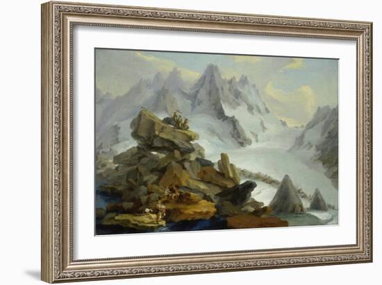 The Lauteraar-Glacier-Caspar Wolf-Framed Giclee Print