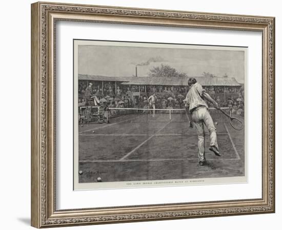 The Lawn Tennis Championship Match at Wimbledon-Arthur Hopkins-Framed Giclee Print