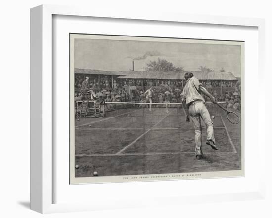 The Lawn Tennis Championship Match at Wimbledon-Arthur Hopkins-Framed Giclee Print