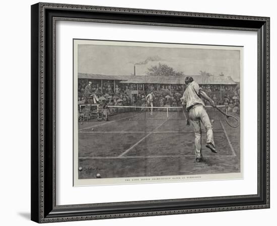 The Lawn Tennis Championship Match at Wimbledon-Arthur Hopkins-Framed Giclee Print