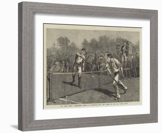 The Lawn Tennis Championship Meeting at Wimbledon, the Fifth Round of the All Comers' Match-Arthur Hopkins-Framed Giclee Print