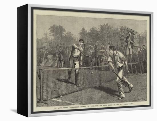 The Lawn Tennis Championship Meeting at Wimbledon, the Fifth Round of the All Comers' Match-Arthur Hopkins-Framed Premier Image Canvas