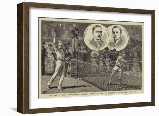 The Lawn Tennis Championship Meeting, Messers E and W Renshaw Playing the Final Set-null-Framed Giclee Print