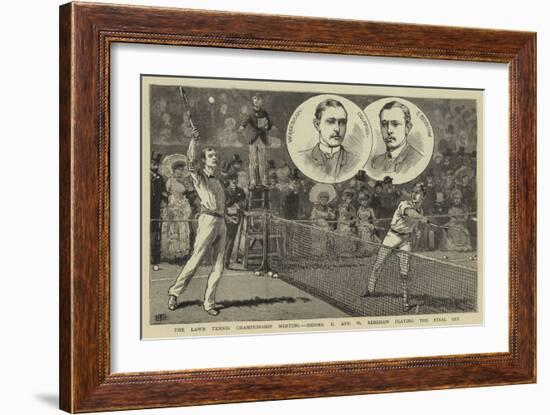 The Lawn Tennis Championship Meeting, Messers E and W Renshaw Playing the Final Set-null-Framed Giclee Print