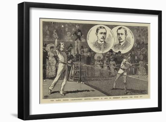 The Lawn Tennis Championship Meeting, Messers E and W Renshaw Playing the Final Set-null-Framed Giclee Print