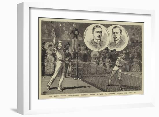 The Lawn Tennis Championship Meeting, Messers E and W Renshaw Playing the Final Set-null-Framed Giclee Print