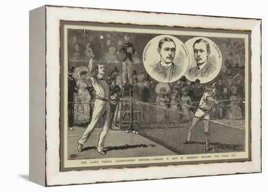 The Lawn Tennis Championship Meeting, Messers E and W Renshaw Playing the Final Set-null-Framed Premier Image Canvas