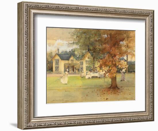 The Lawn Tennis Party at Marcus, 1889-Arthur Melville-Framed Giclee Print