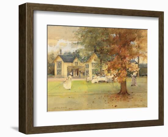 The Lawn Tennis Party at Marcus, 1889-Arthur Melville-Framed Giclee Print