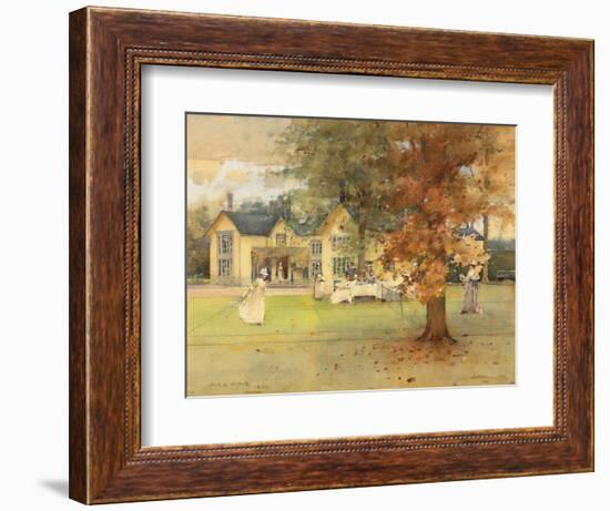 The Lawn Tennis Party at Marcus, 1889-Arthur Melville-Framed Giclee Print