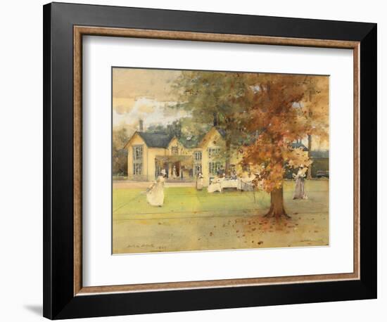 The Lawn Tennis Party at Marcus, 1889-Arthur Melville-Framed Giclee Print