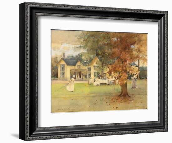 The Lawn Tennis Party at Marcus, 1889-Arthur Melville-Framed Giclee Print