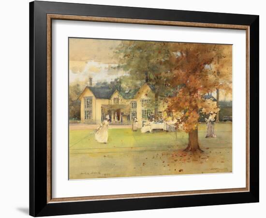 The Lawn Tennis Party at Marcus, 1889-Arthur Melville-Framed Giclee Print