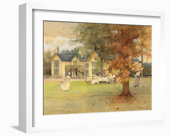 The Lawn Tennis Party at Marcus, 1889-Arthur Melville-Framed Giclee Print