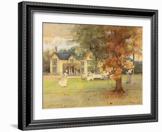The Lawn Tennis Party at Marcus, 1889-Arthur Melville-Framed Giclee Print