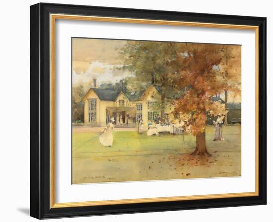 The Lawn Tennis Party at Marcus, 1889-Arthur Melville-Framed Giclee Print