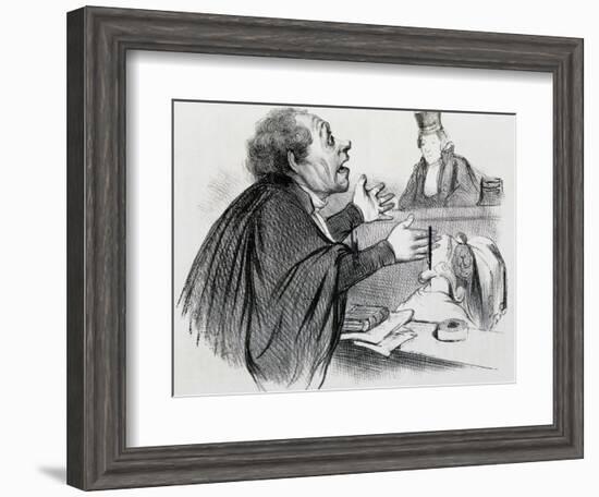 The Lawyer, Caricature-Honore Daumier-Framed Giclee Print