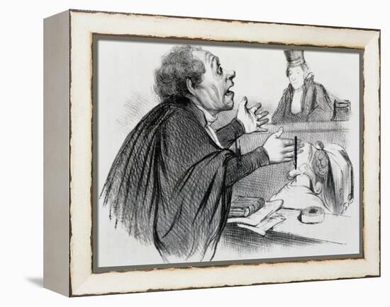 The Lawyer, Caricature-Honore Daumier-Framed Premier Image Canvas