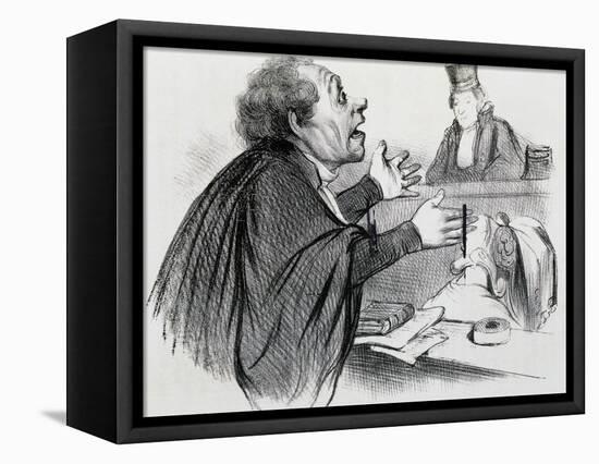 The Lawyer, Caricature-Honore Daumier-Framed Premier Image Canvas