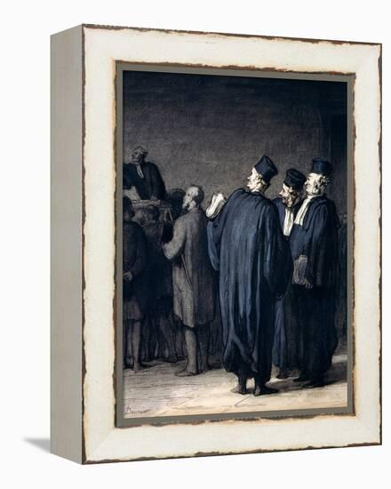 The Lawyers, 1870-75-Honore Daumier-Framed Premier Image Canvas