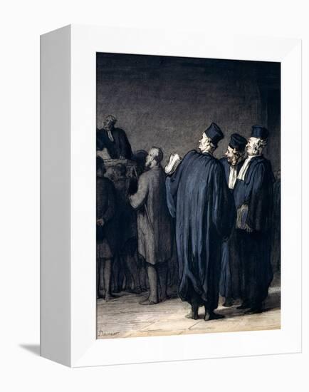 The Lawyers, 1870-75-Honore Daumier-Framed Premier Image Canvas