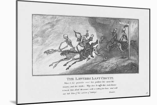 'The Lawyers Last Circuit.', c1800-Unknown-Mounted Giclee Print