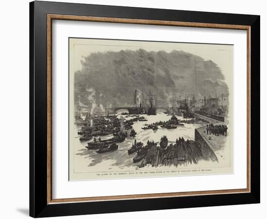 The Laying of the Memorial Stone of the New Tower Bridge by the Prince of Wales-Joseph Nash-Framed Giclee Print