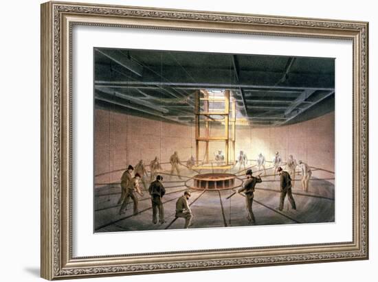 The laying of the transatlantic telegraph cable, 1865-1866-Robert Dudley-Framed Giclee Print