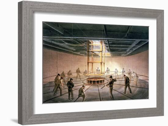 The laying of the transatlantic telegraph cable, 1865-1866-Robert Dudley-Framed Giclee Print