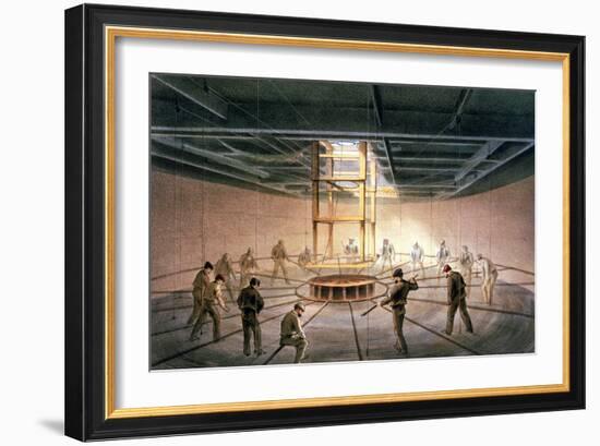 The laying of the transatlantic telegraph cable, 1865-1866-Robert Dudley-Framed Giclee Print