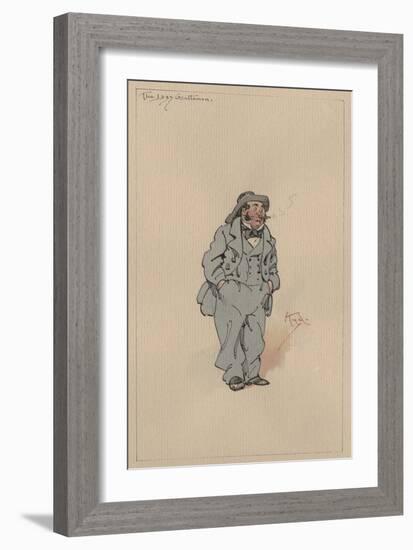 The Lazy Gentleman, c.1920s-Joseph Clayton Clarke-Framed Giclee Print