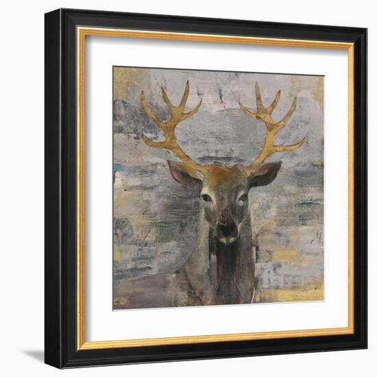 The Leader Gold Light Grey-Albena Hristova-Framed Art Print