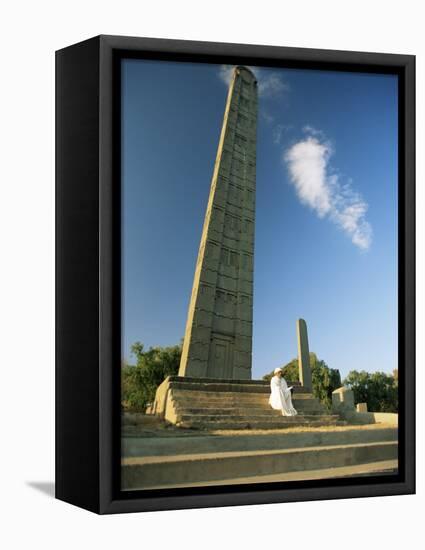 The Leaning Stele of King Ezana, Axum, Ethiopia, Africa-Julia Bayne-Framed Premier Image Canvas