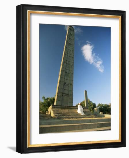 The Leaning Stele of King Ezana, Axum, Ethiopia, Africa-Julia Bayne-Framed Photographic Print