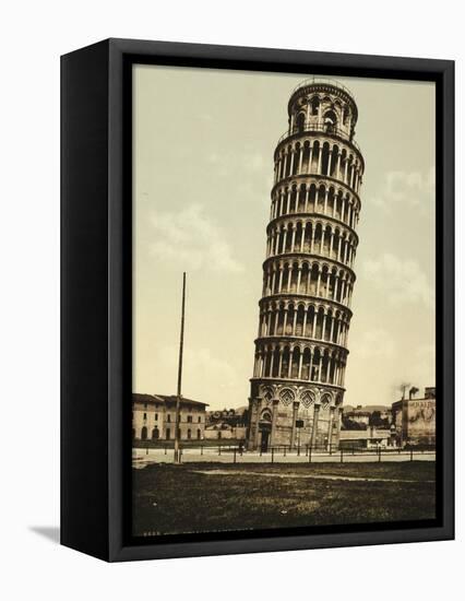The Leaning Tower, Pisa, Italy, c.1890-c.1900-null-Framed Premier Image Canvas