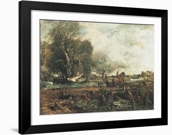 The Leaping Horse-John Constable-Framed Art Print