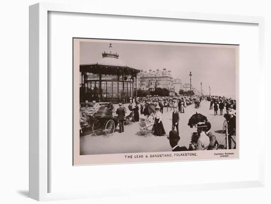 'The Leas & Bandstand, Folkestone', late 19th-early 20th century-Unknown-Framed Giclee Print