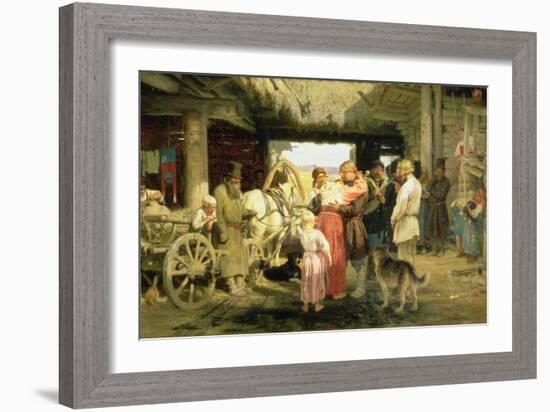 The Leave-Taking of the New Recruit, 1879-Ilya Efimovich Repin-Framed Giclee Print