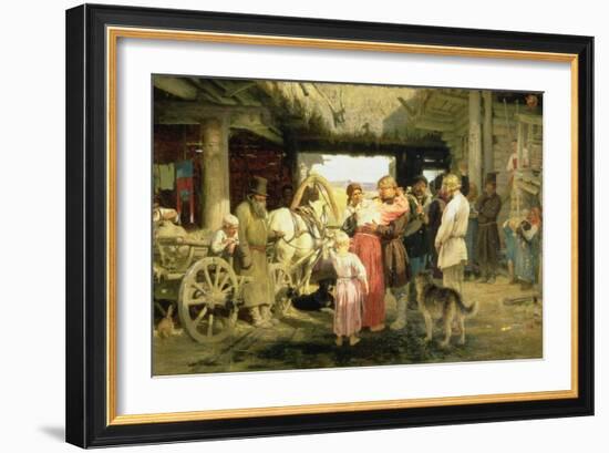 The Leave-Taking of the New Recruit, 1879-Ilya Efimovich Repin-Framed Giclee Print