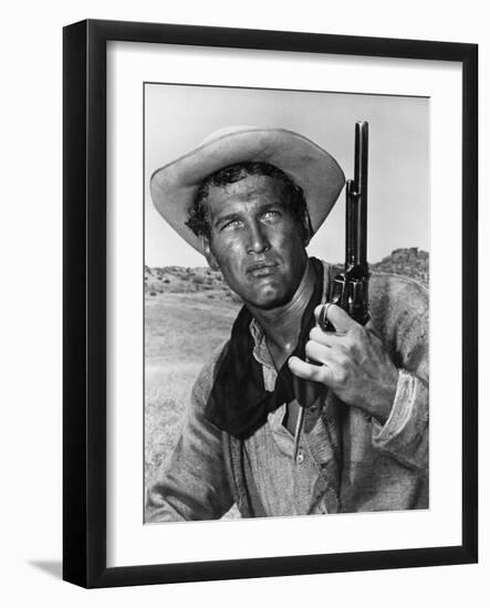 The Left Handed Gun, Paul Newman As Billy The Kid, 1958-null-Framed Photo