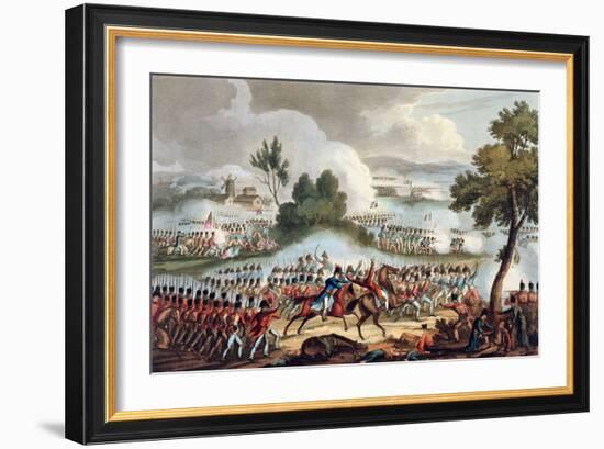 'The Left Wing of the British army in Action at the Battle of Waterloo, June 18th 1815-Thomas Sutherland-Framed Giclee Print