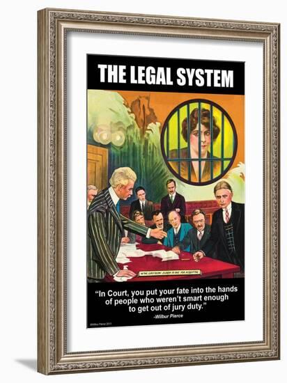 The Legal System-Wilbur Pierce-Framed Art Print