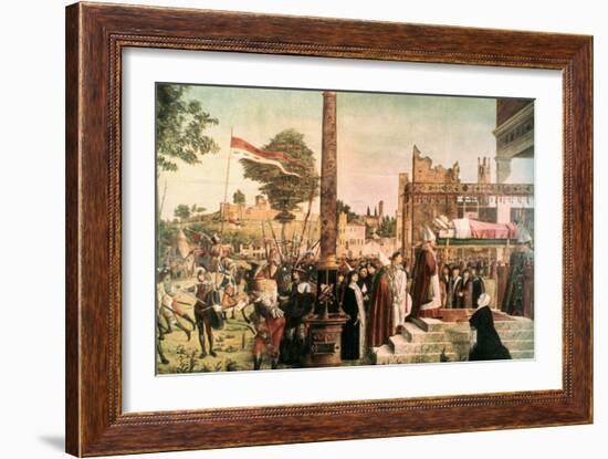 The Legend of St. Ursula: Martyrdom and Funeral of St. Ursula, 1493-Vittore Carpaccio-Framed Giclee Print