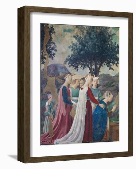 The Legend of the Cross, Adoration of the Holy Wood and Meeting of Solomon and Queen of Sheba-Piero della Francesca-Framed Giclee Print