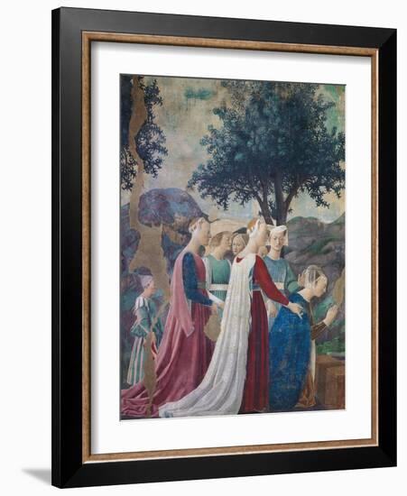 The Legend of the Cross, Adoration of the Holy Wood and Meeting of Solomon and Queen of Sheba-Piero della Francesca-Framed Giclee Print