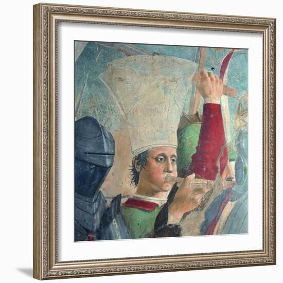 The Legend of the Cross: Defeat and Beheading of Chosroes (Battle of Heraclius Against Chosroes)-Piero della Francesca-Framed Giclee Print